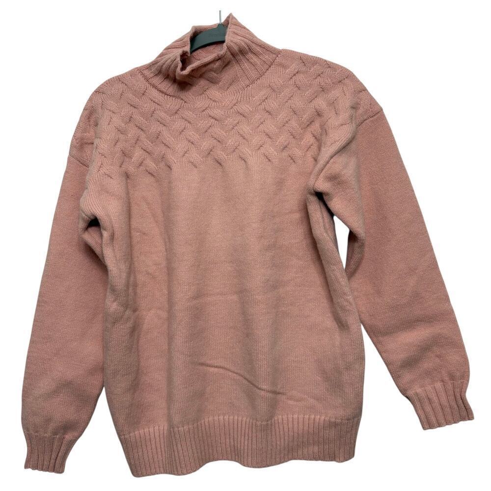 Miss Sparkling women’s NWOT’s pink mock turtleneck knit sweater. Size XL